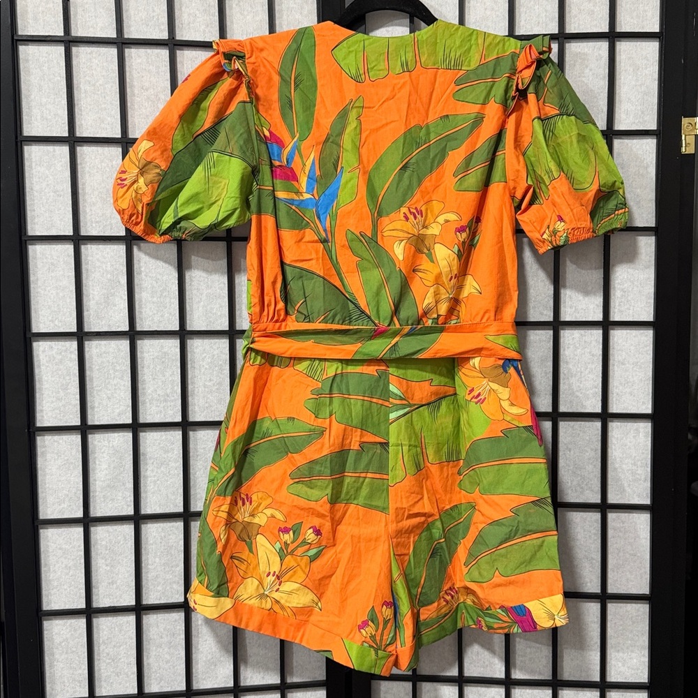 🌴 FARM Rio size M Fresh Macaws Belted Romper 🌴 - Picture 10 of 10